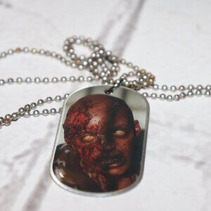 Walking Dead AMC Walker #12 36 of 36 Season 3 Dog Tag necklace 28"